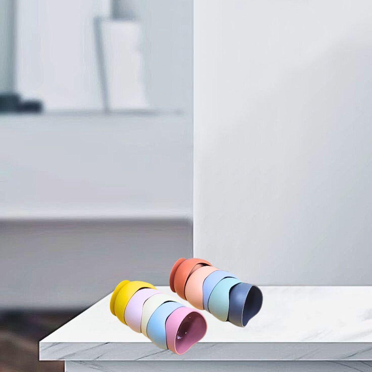 Set 2 Platos Tazon Silicona Antideslizante Comida Bebes Lau-8