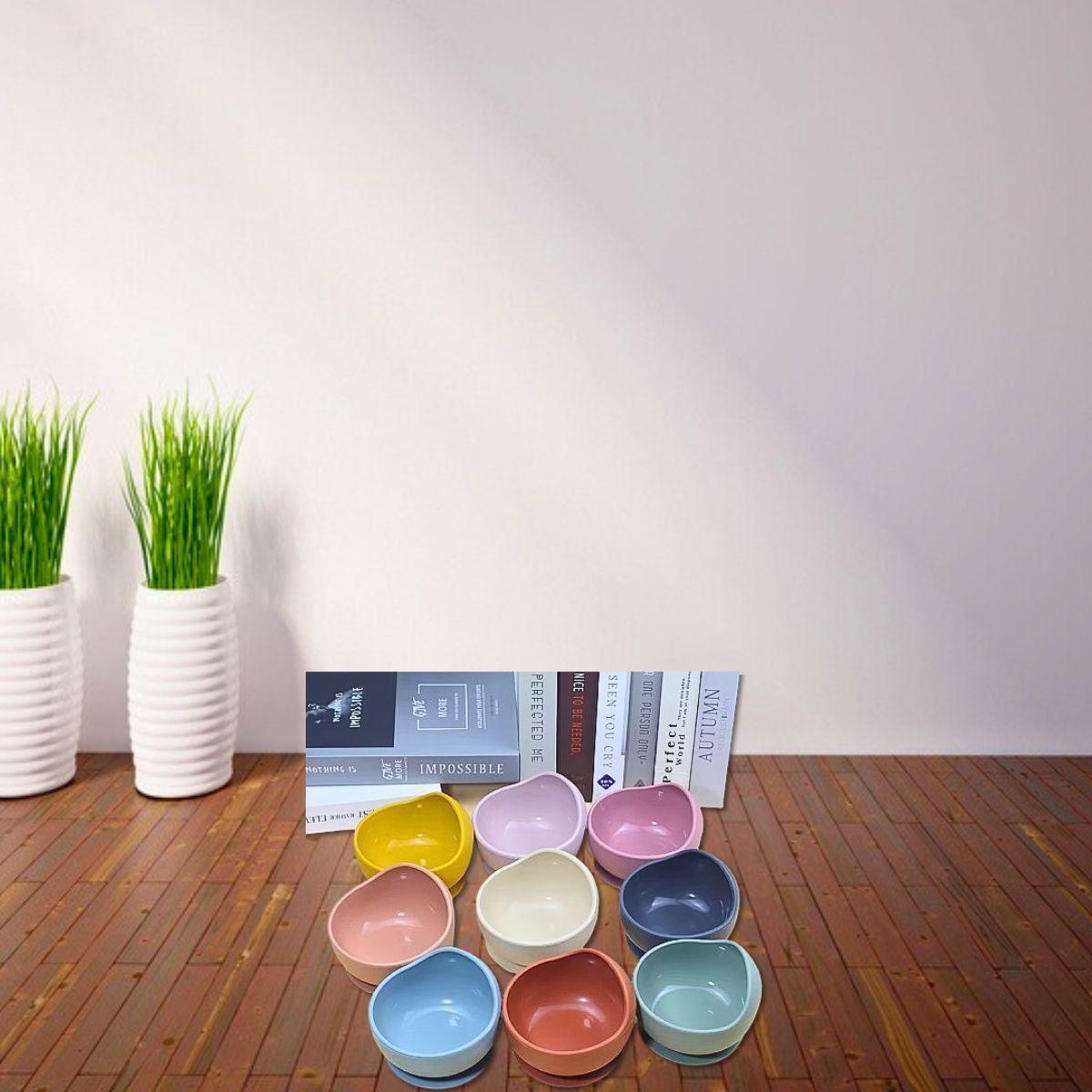 Set 2 Platos Tazon Silicona Antideslizante Comida Bebes Lau-9