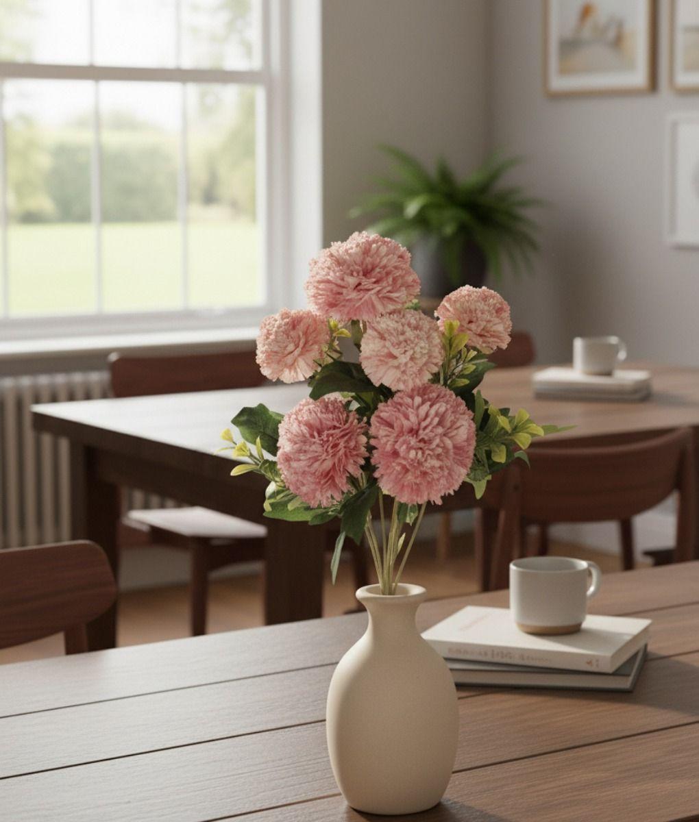 Set 2 Ramo Flores Artificiales Pompones Decoración Hogar Jhn-6