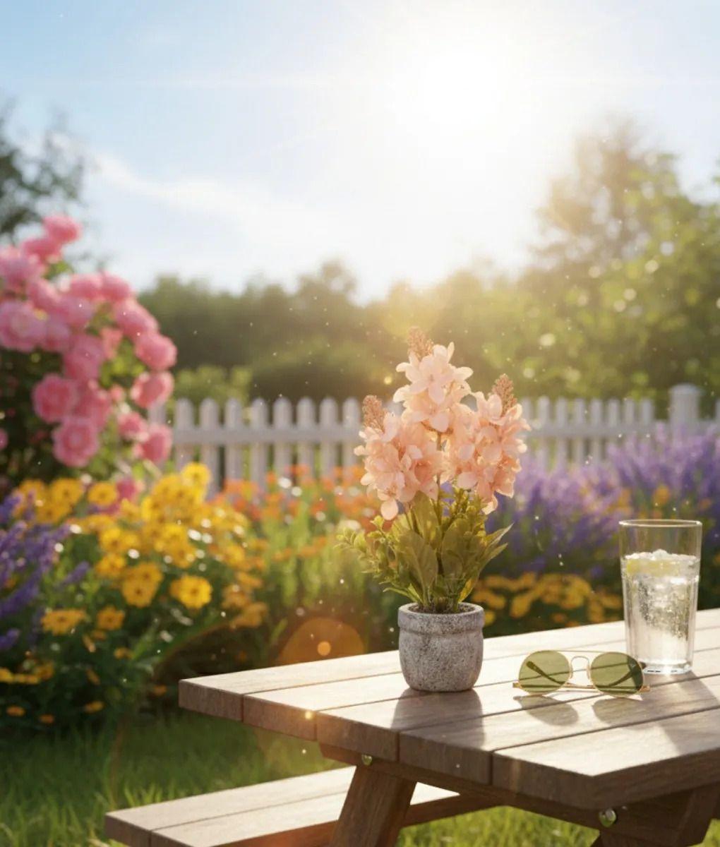 Planta Decorativa Artificial Ramillete Floral Hogar Jhn-7