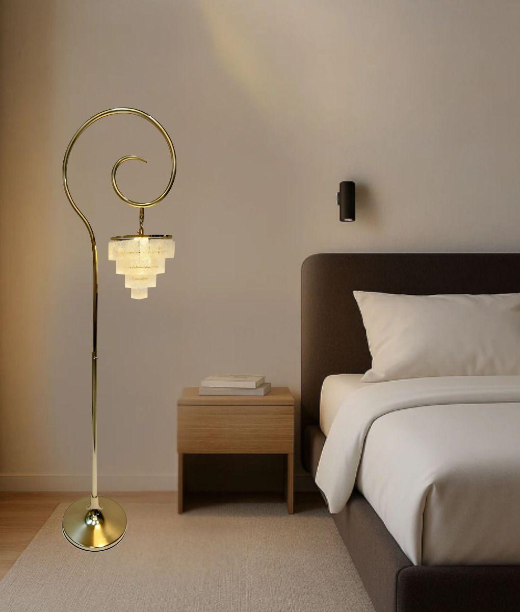 Lámpara Pie Decorativa Estética Elegante Espiral Jhn-9