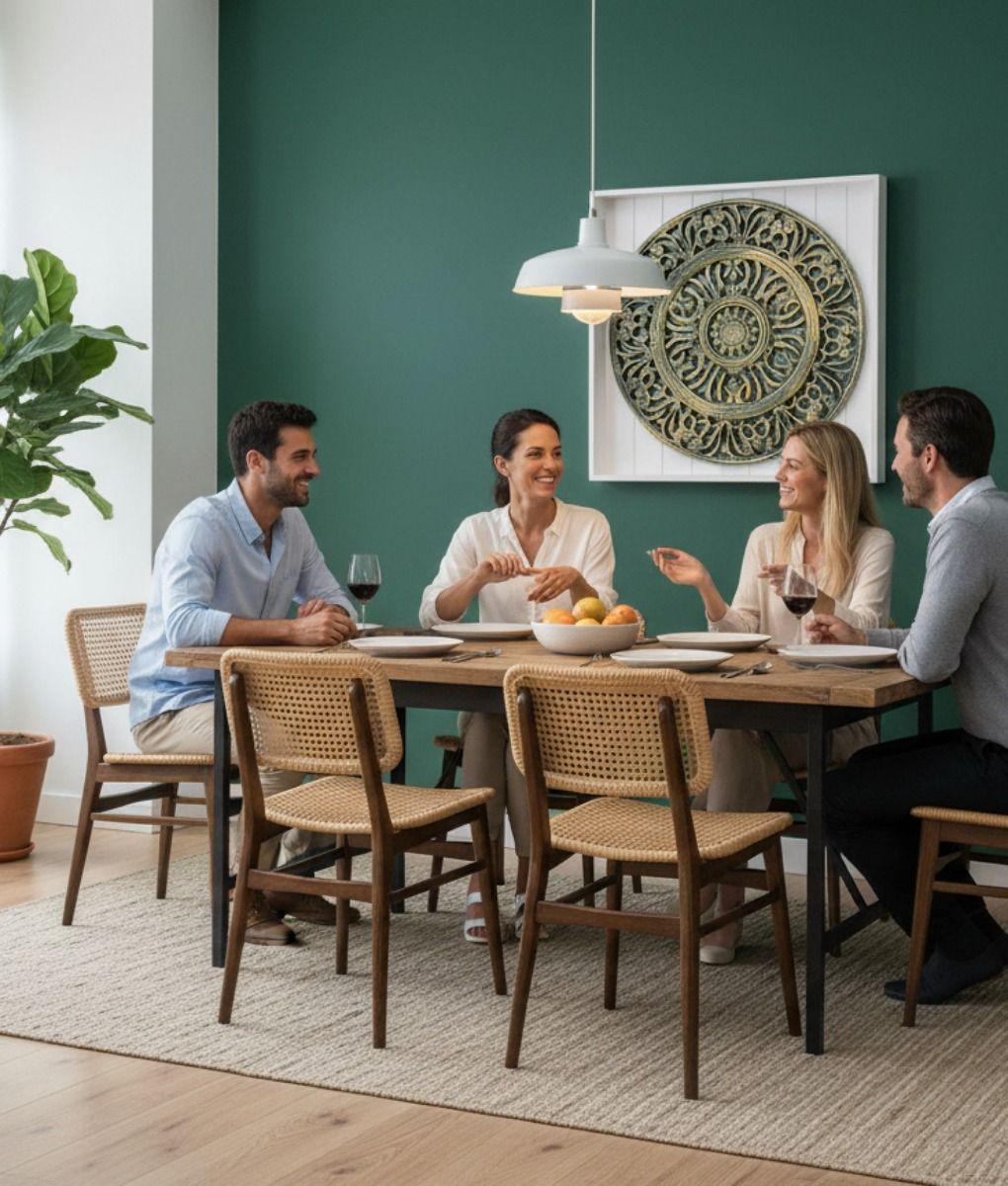 Decoración Pared Cuadro Arte Mural Mándala Contraste Jhn-2