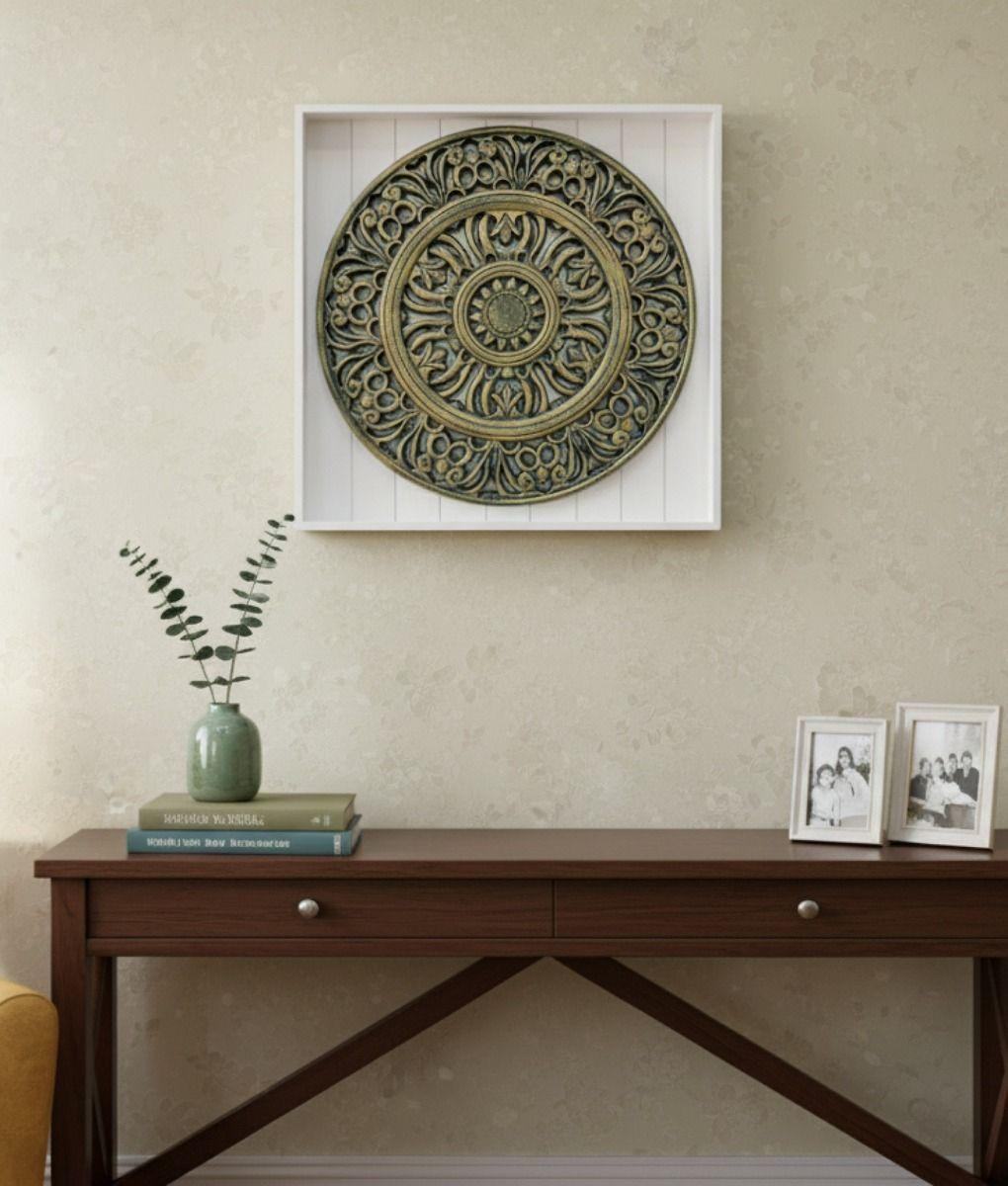 Decoración Pared Cuadro Arte Mural Mándala Contraste Jhn-7