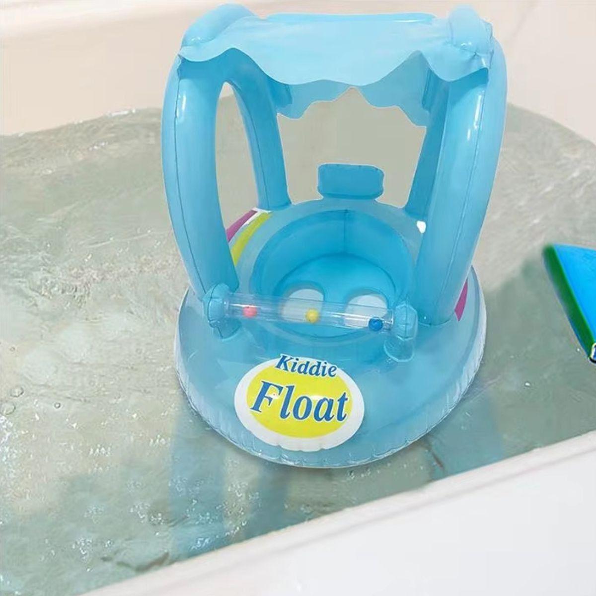 FLOTADOR INFLABLE PARA BEBE CAMPANA Y TOLDO PISCINA LAU-4