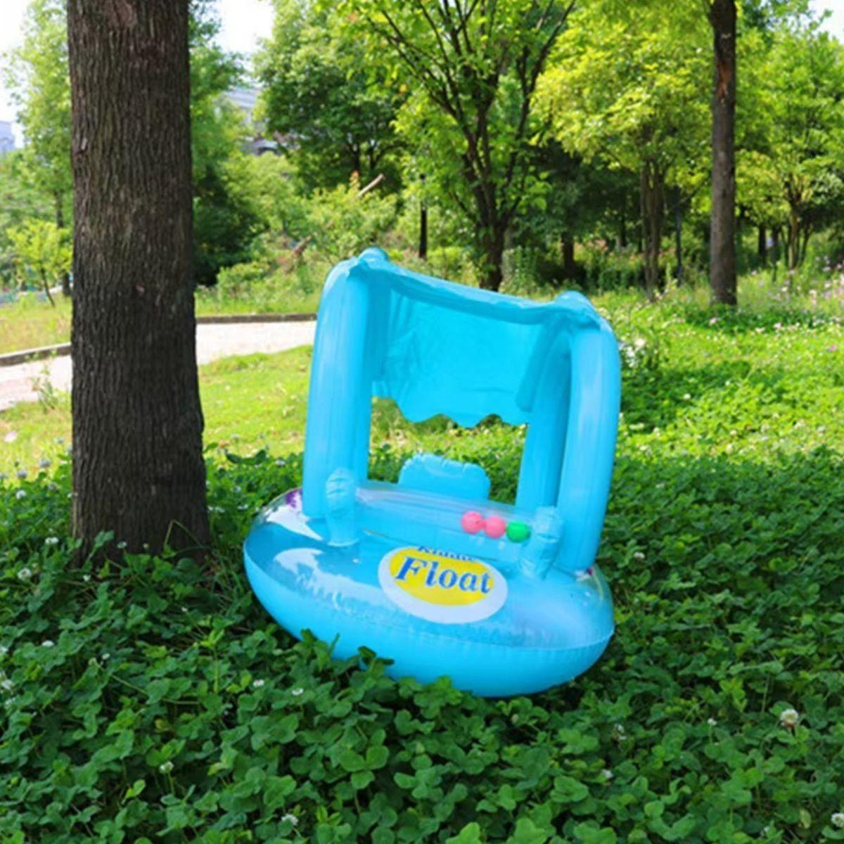 FLOTADOR INFLABLE PARA BEBE CAMPANA Y TOLDO PISCINA LAU-6