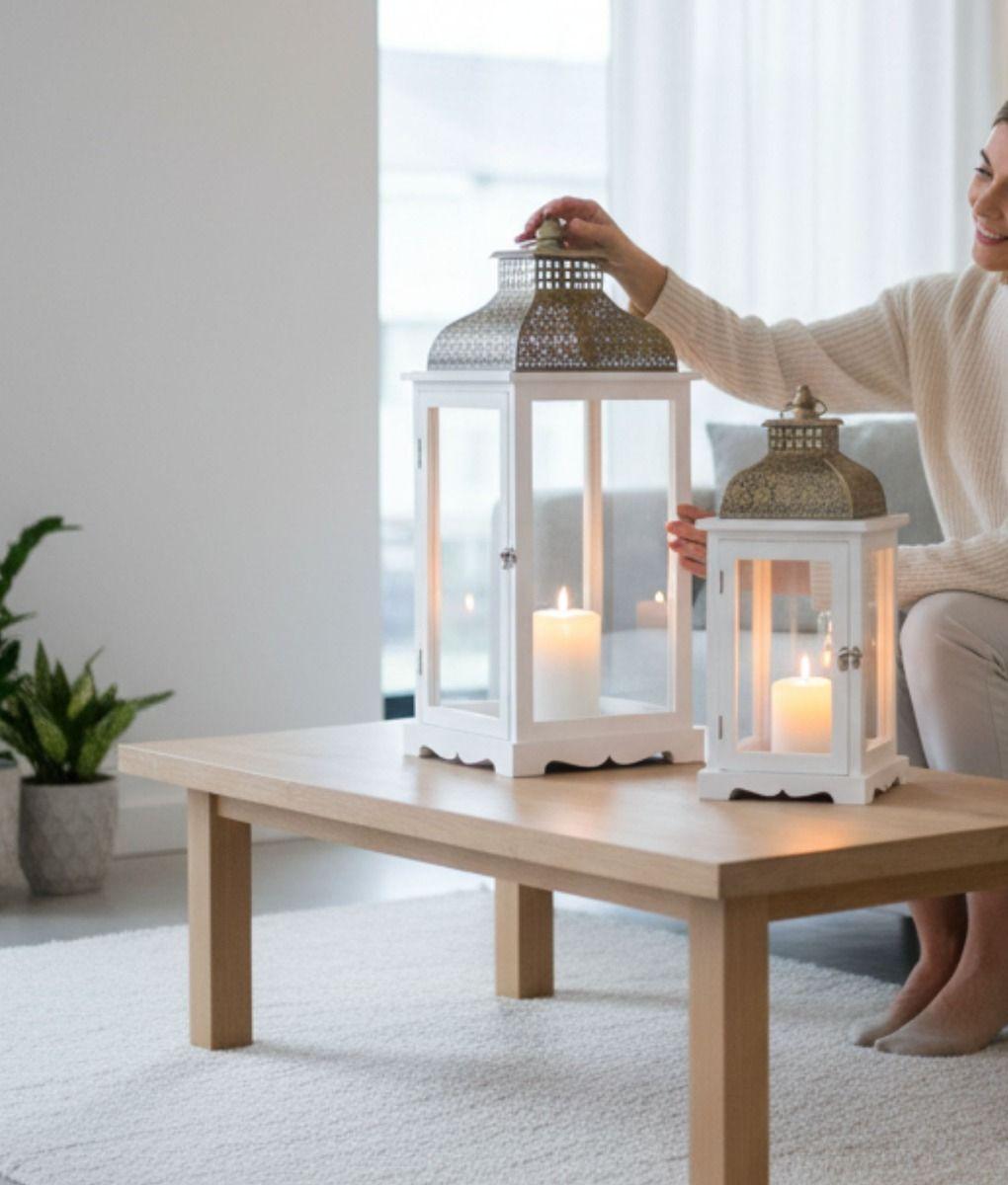 Set 2 Portavelas Decorativos Adorno Colgante Candelabros Jhn-3