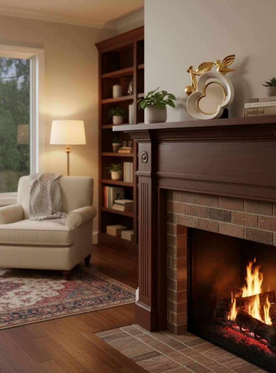 Figura Decorativa Adorno Diseño Pájaro Espejo Manzana Jhn-8