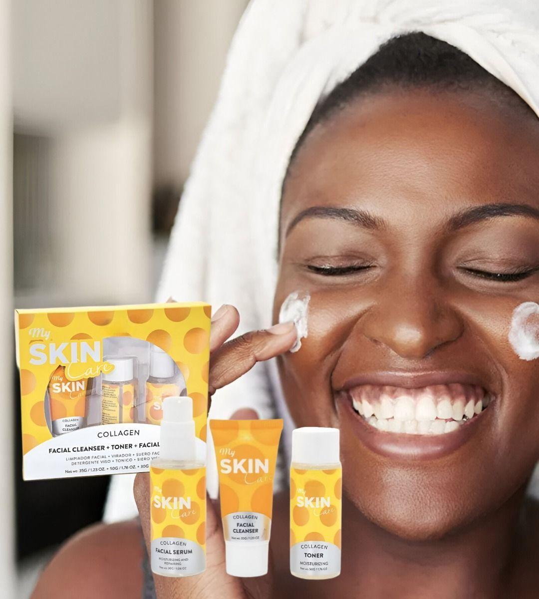 Kit Skincare Colágeno Limpiador Tónico Serum Facial Jhn-6