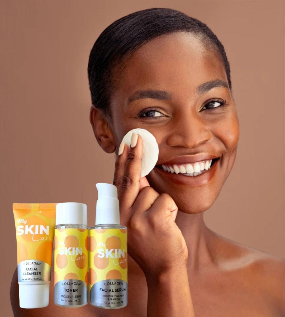 Kit Skincare Colágeno Limpiador Tónico Serum Facial Jhn-7