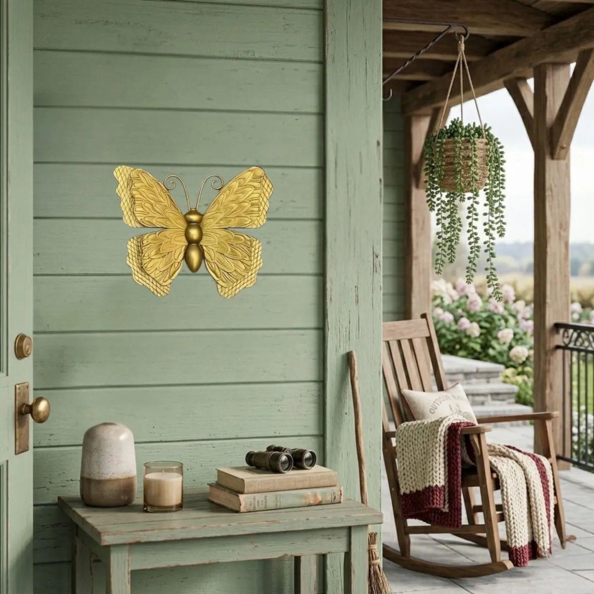 Set Espejo Decorativo Pared Mariposas Estilo Moderno ALJ-6