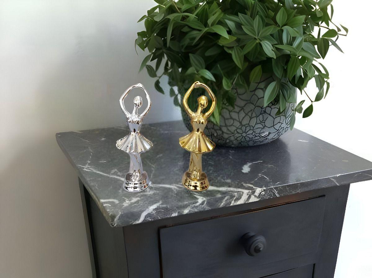 Set de 2 Estatuas Bailarinas Arte Decoración Vintage Jhn-6