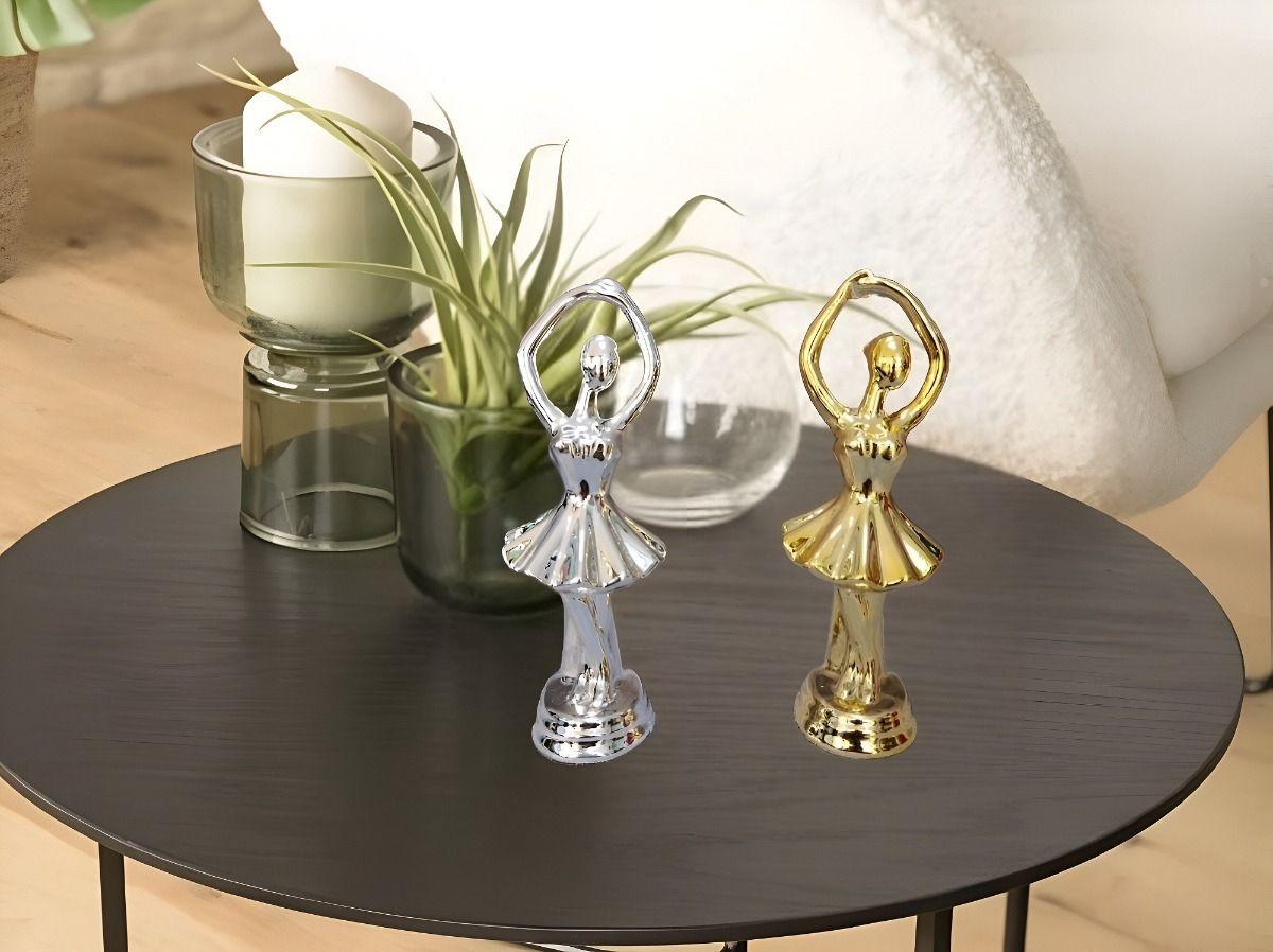 Set de 2 Estatuas Bailarinas Arte Decoración Vintage Jhn-7