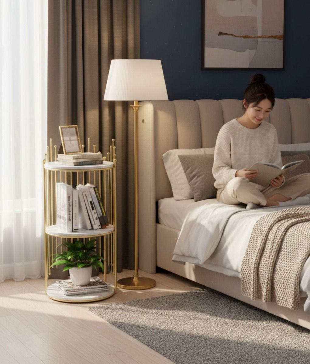 Mesa Centro Estante Decorativo Esquinero Almacenamiento Jhn-3