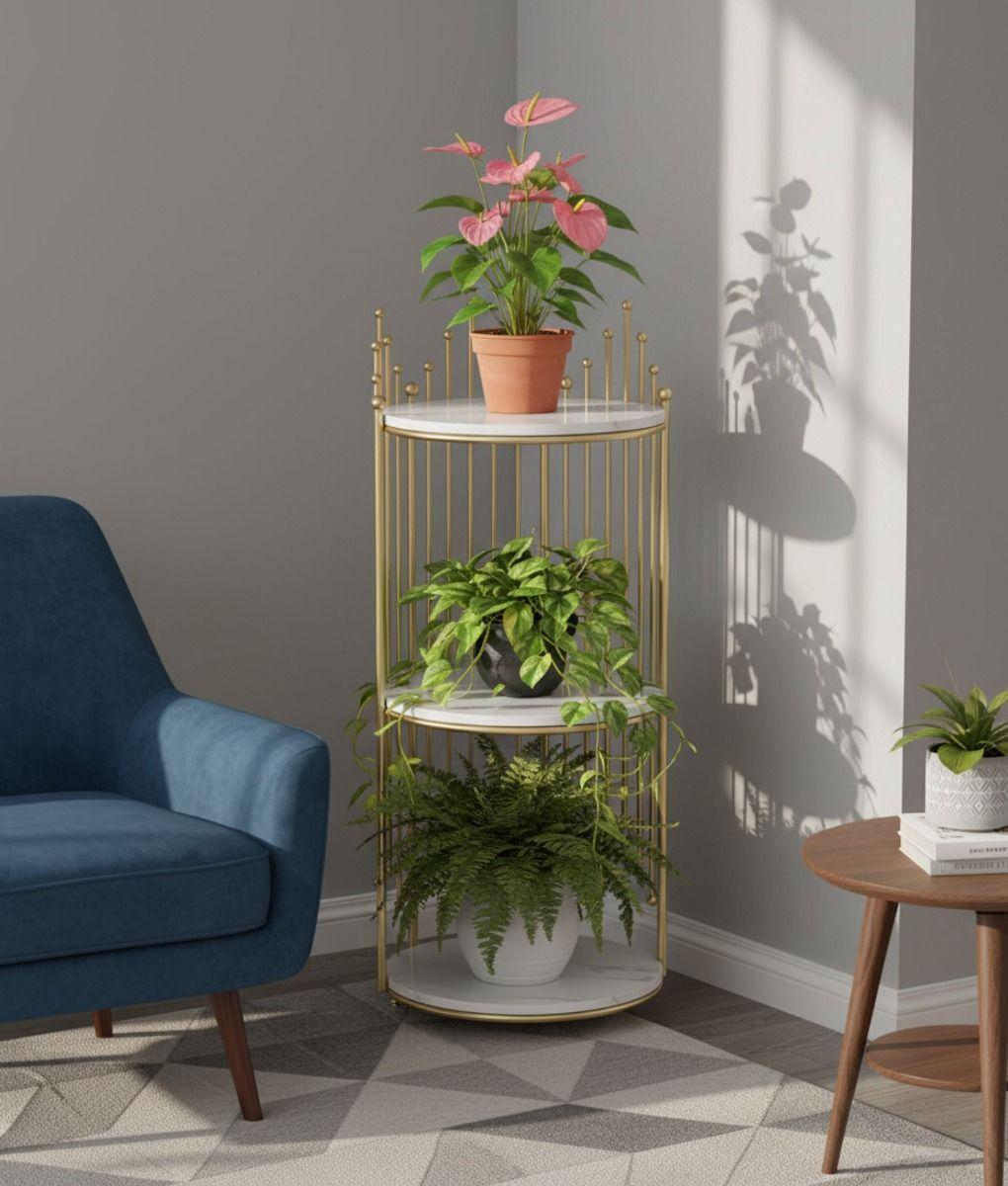 Mesa Centro Estante Decorativo Esquinero Almacenamiento Jhn-7