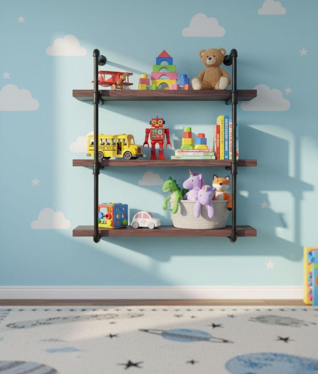 Estantería Pared Vintage Estilo Rústico Almacenamiento Jhn-5