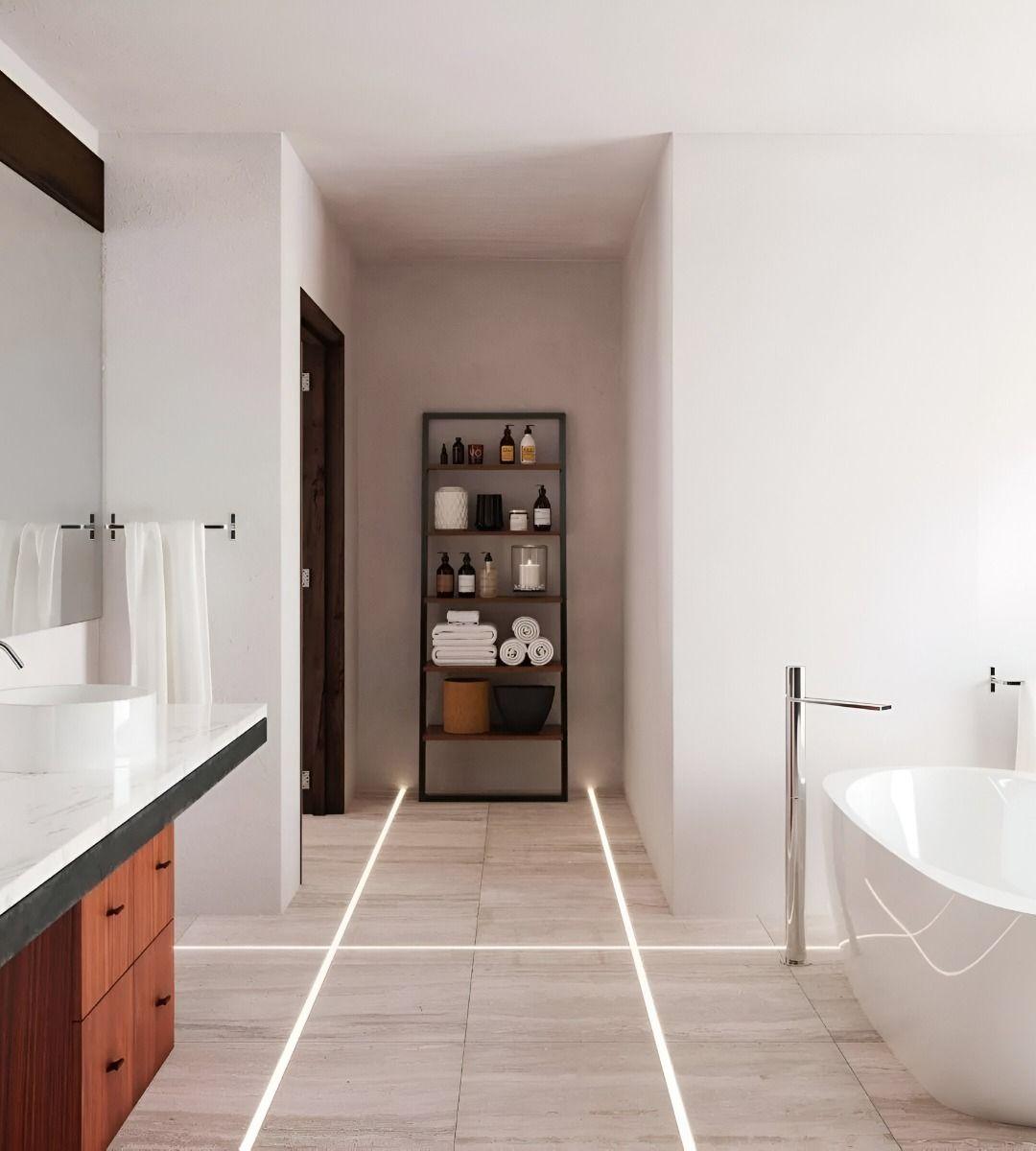 Perfil Embutir Piso Tiras LED 3 Mts Compacto Decoración Jhn-4