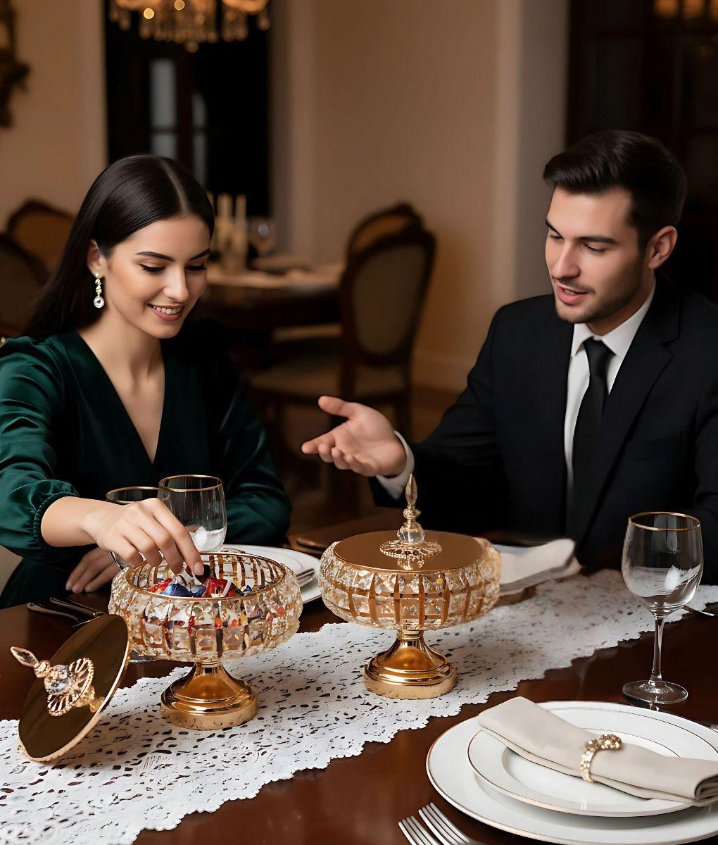 Set 2 Frascos Almacenamiento Decorativo Multifuncional Jhn-4