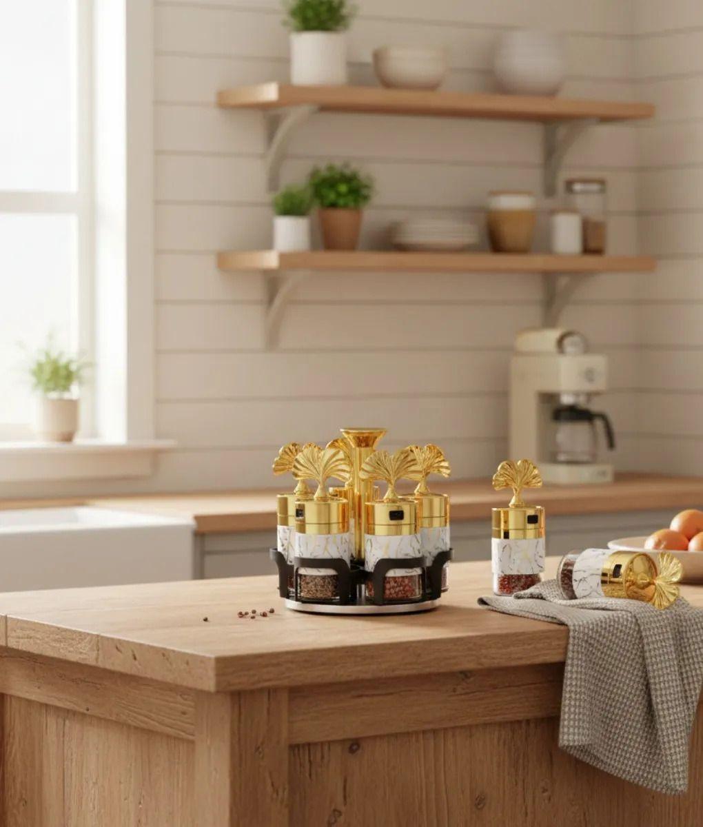 Especiero Giratorio Diseño Botánico Decorativo Hogar Jhn-7