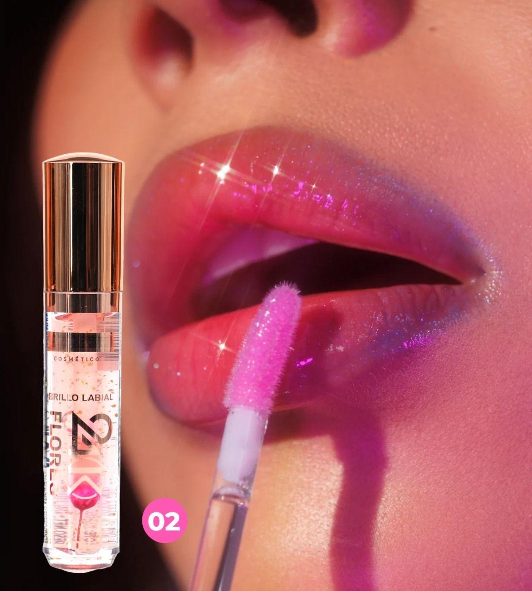 Set 3 Brillo Labial 24K Flores Hidrata Nutre Jhn-3