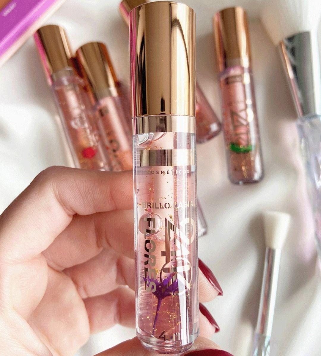 Set 3 Brillo Labial 24K Flores Hidrata Nutre Jhn-7