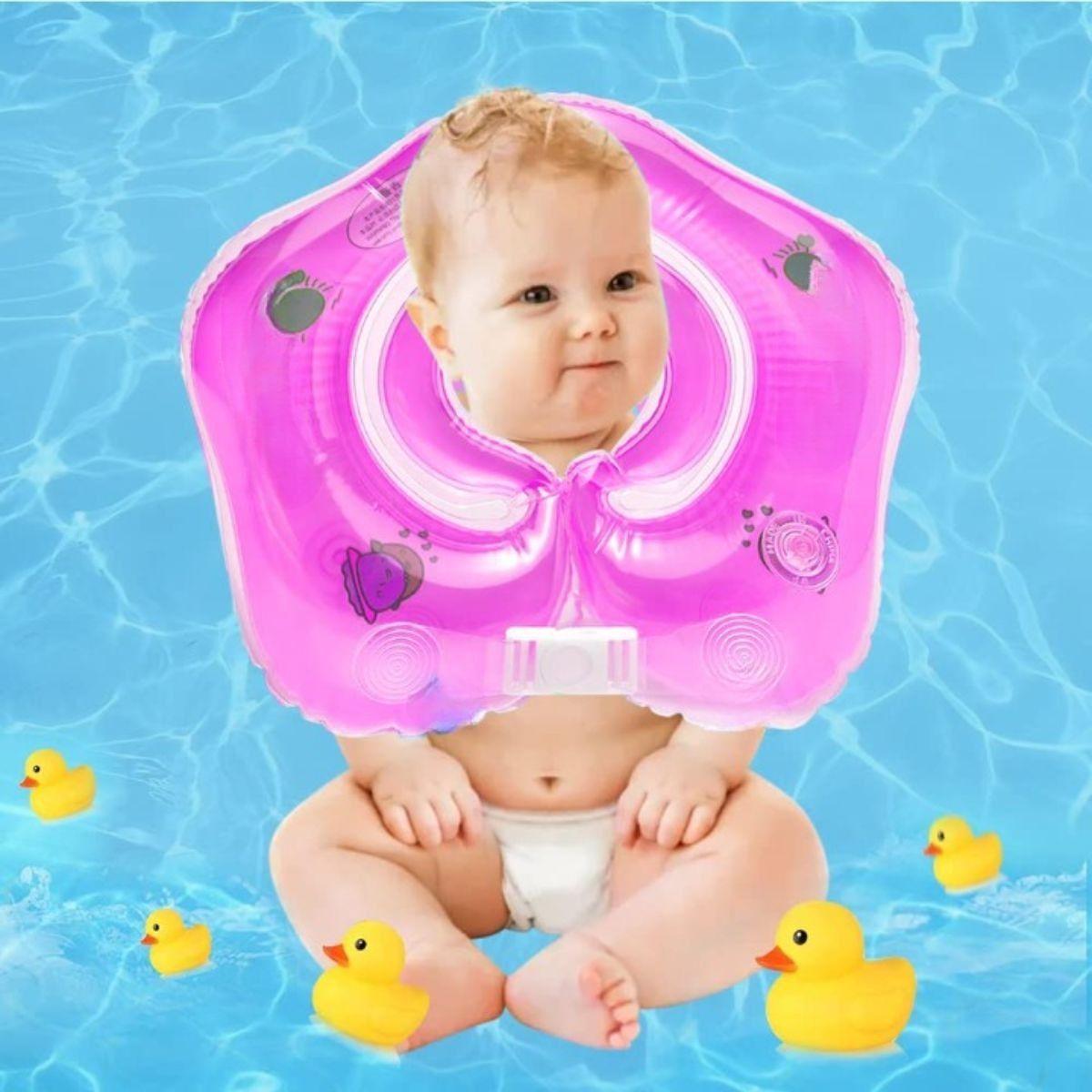 SET 2 FLOTADOR INFLABLE NATACION PARA CUELLO BEBE NIÑOS LAU-6