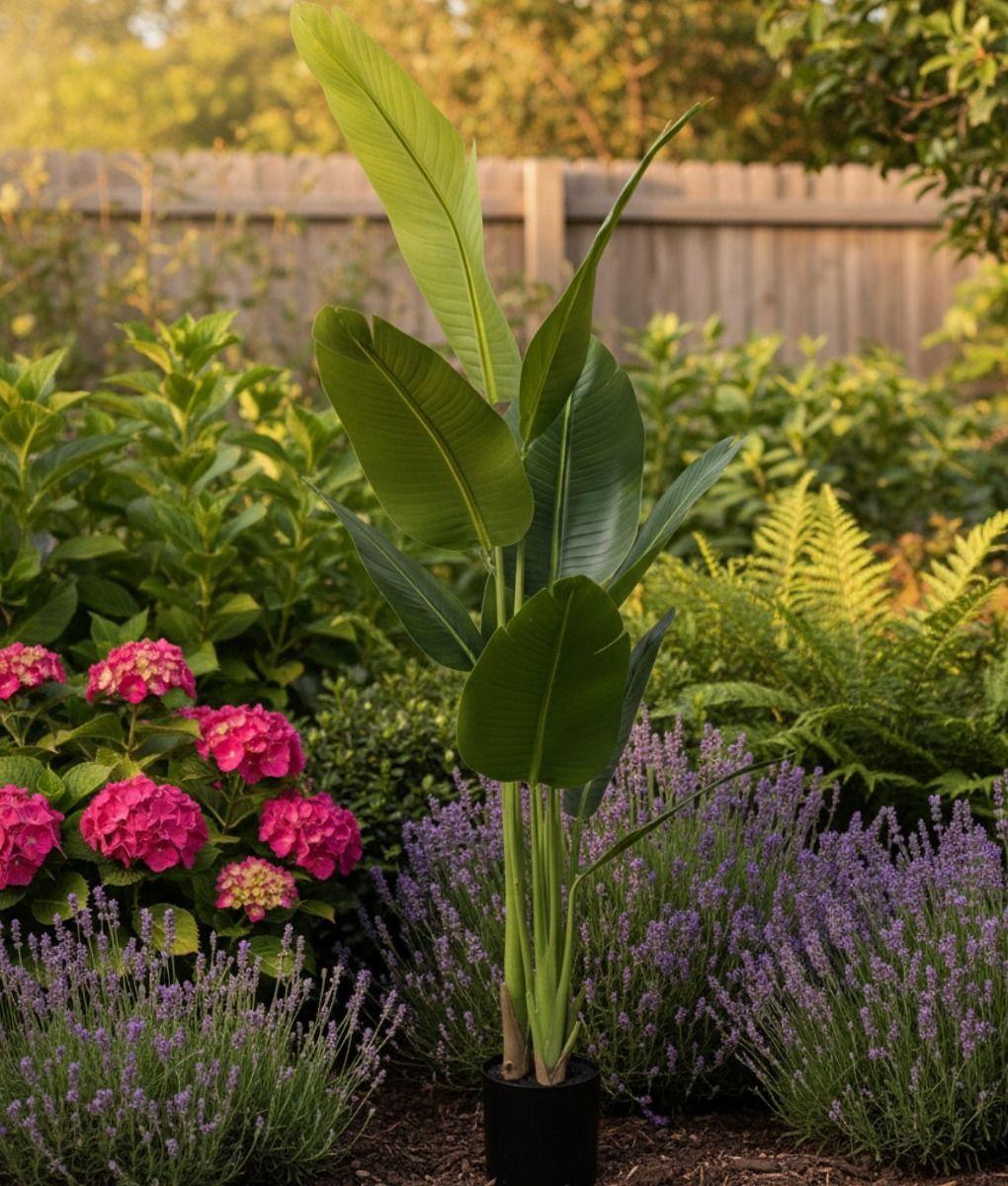 Planta Artificial Decorativa Ave de Paraíso Adorno Hogar Jhn-8