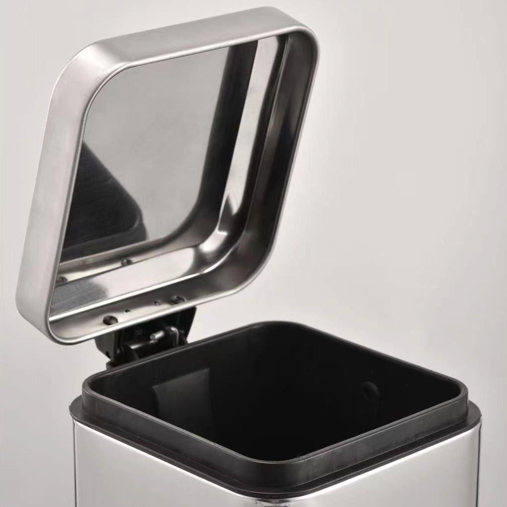 PAPELERO BASURERO Acero inoxidable Pedal Tapa Rectangular-2