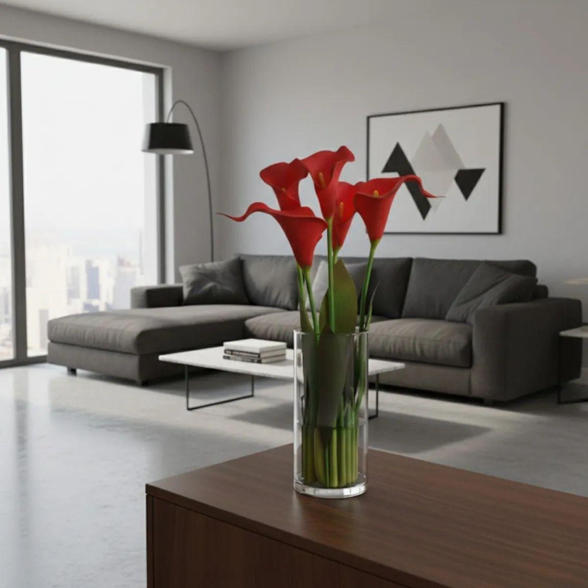 Arreglo Floral Adorno Artificial Calas Decorativas Hogar Jhn-6