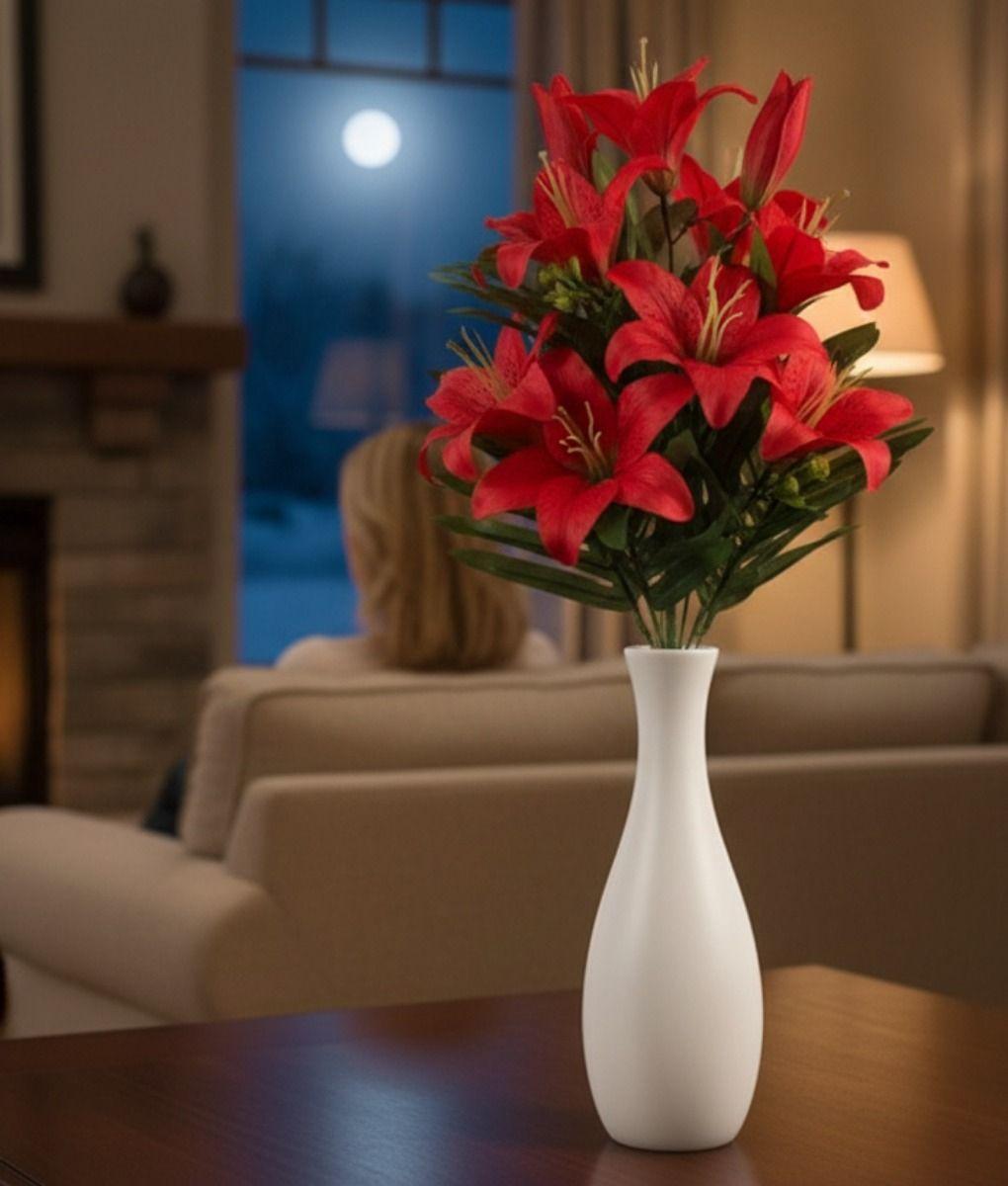 Set 2 Flores Artificiales Ramo Lirios Decoración Adorno Jhn-5