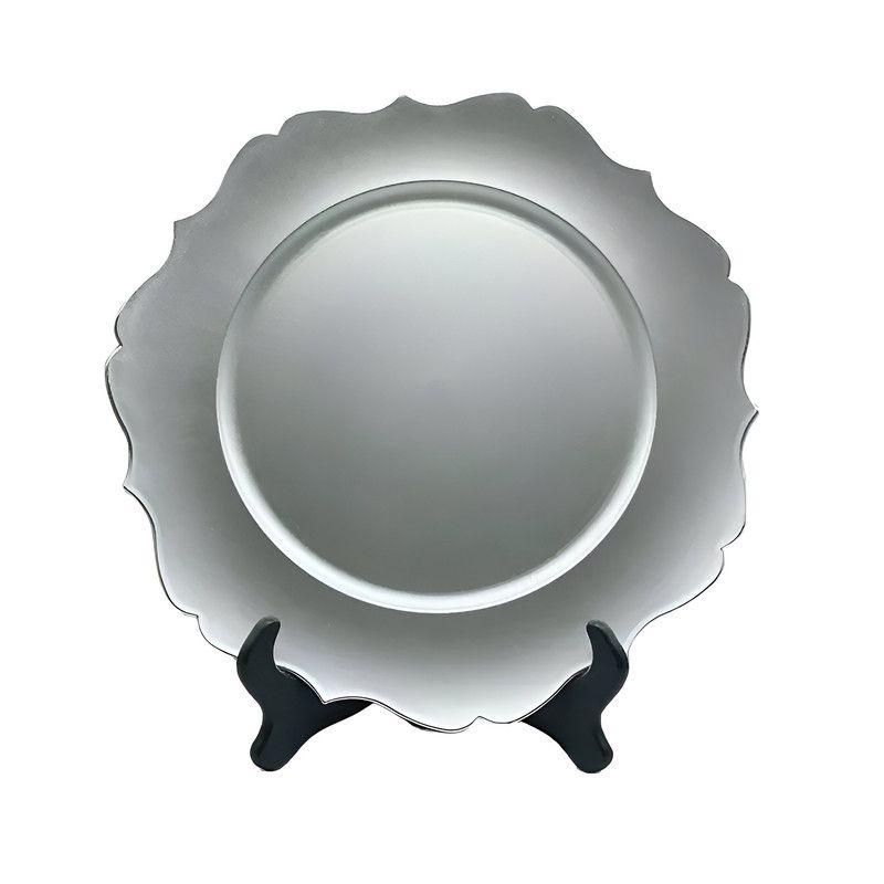 Set 2 Bandejas Plata Adorno Decoracion Eventos Fiestas Lau-0