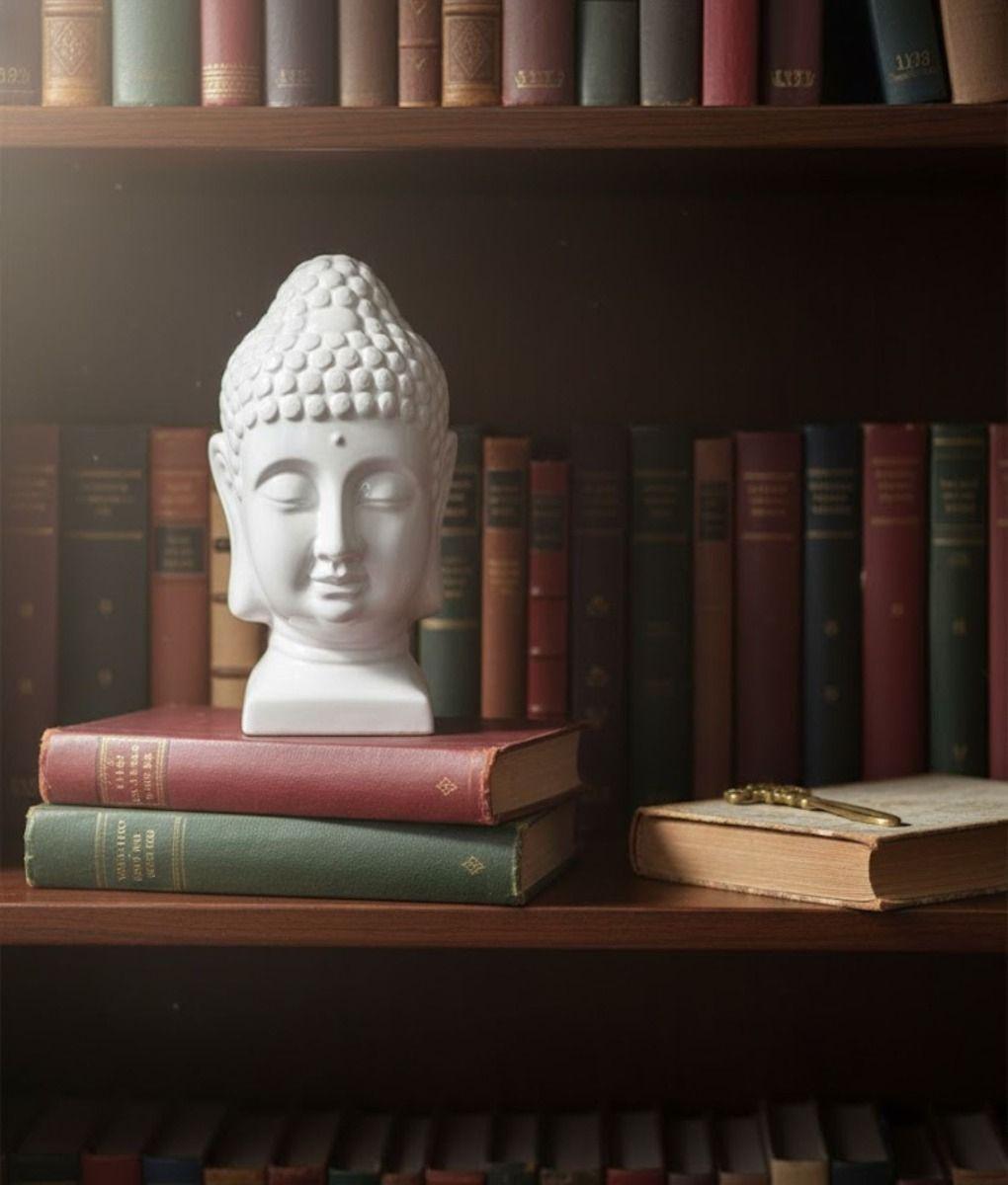 Estatua Adorno Decorativo Cabeza Buda Figura Versátil Jhn-8