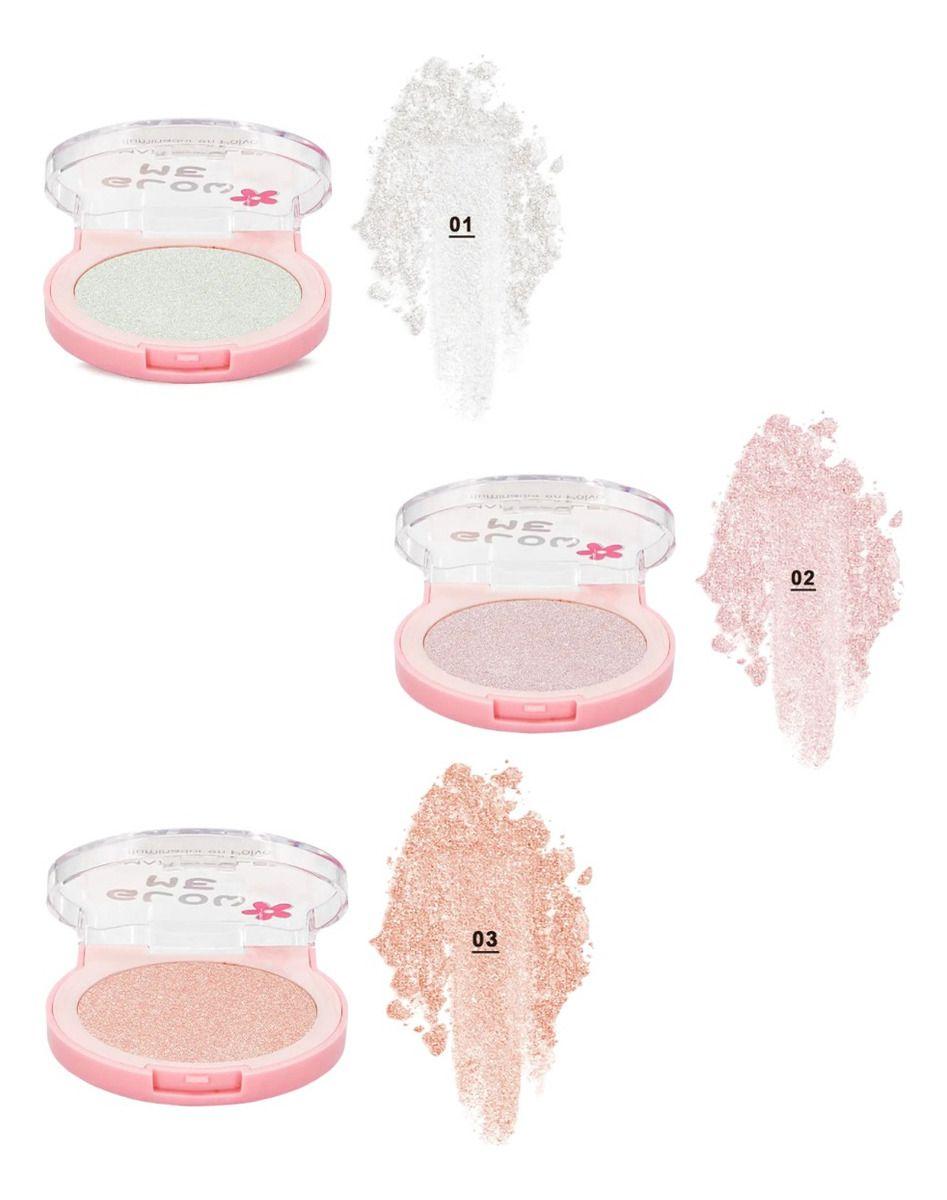 Set 4 Iluminador Polvo Gatito Brillo Natural Luminoso Jhn-1