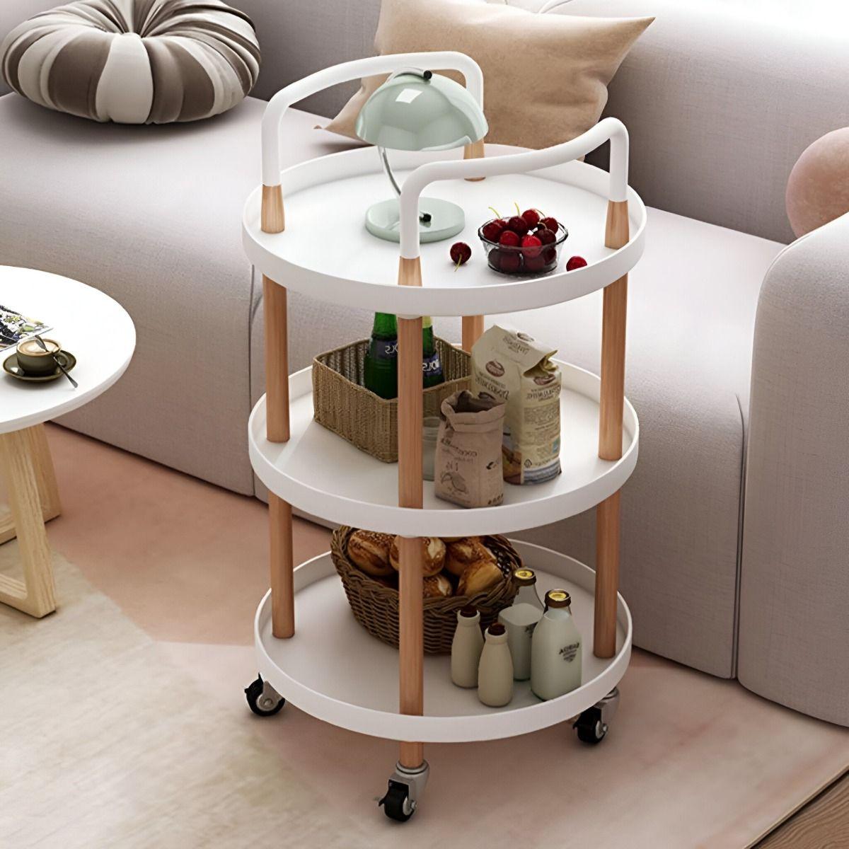 Carro Almacenamiento Multiusos Rodante Servicio Cocina Jhn-3