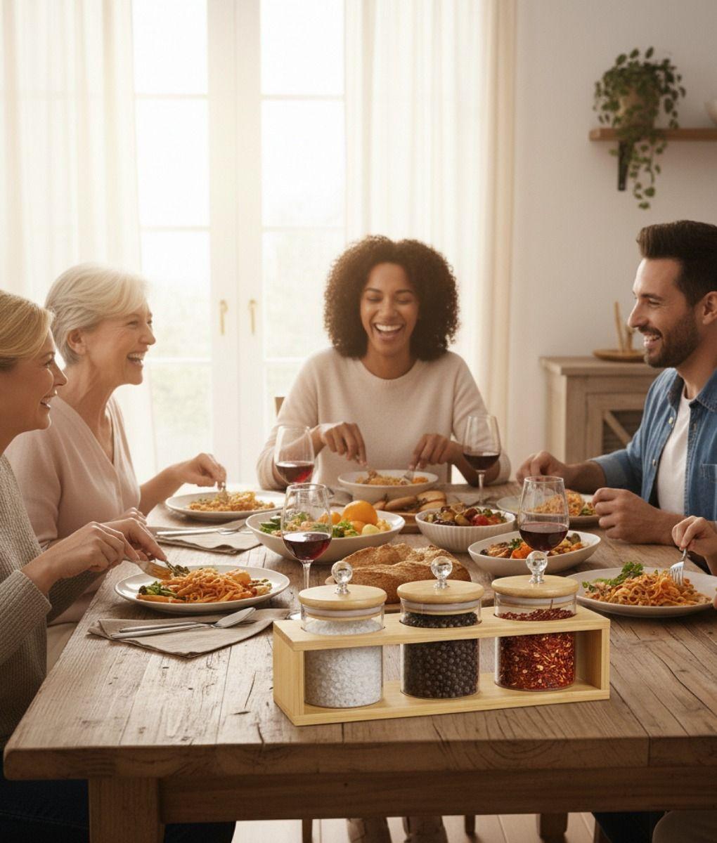 Set 3 Frascos Almacenamiento Organización Recipientes Jhn-4