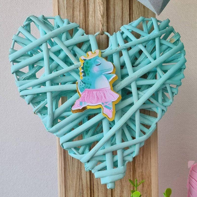 Set 5 Corazon Mimbre Corazon Colgante Hogar Nordico Lau-4