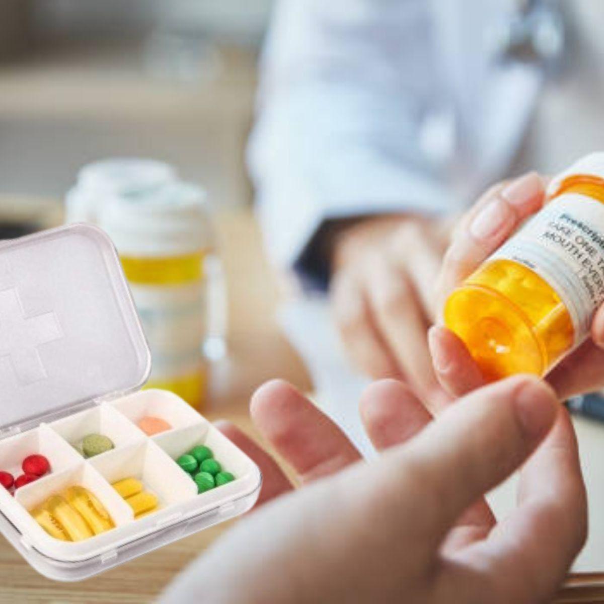 SET 5 PASTILLEROS PORTATIL VIAJE 6 COMPARTIMIENTO LAU-5