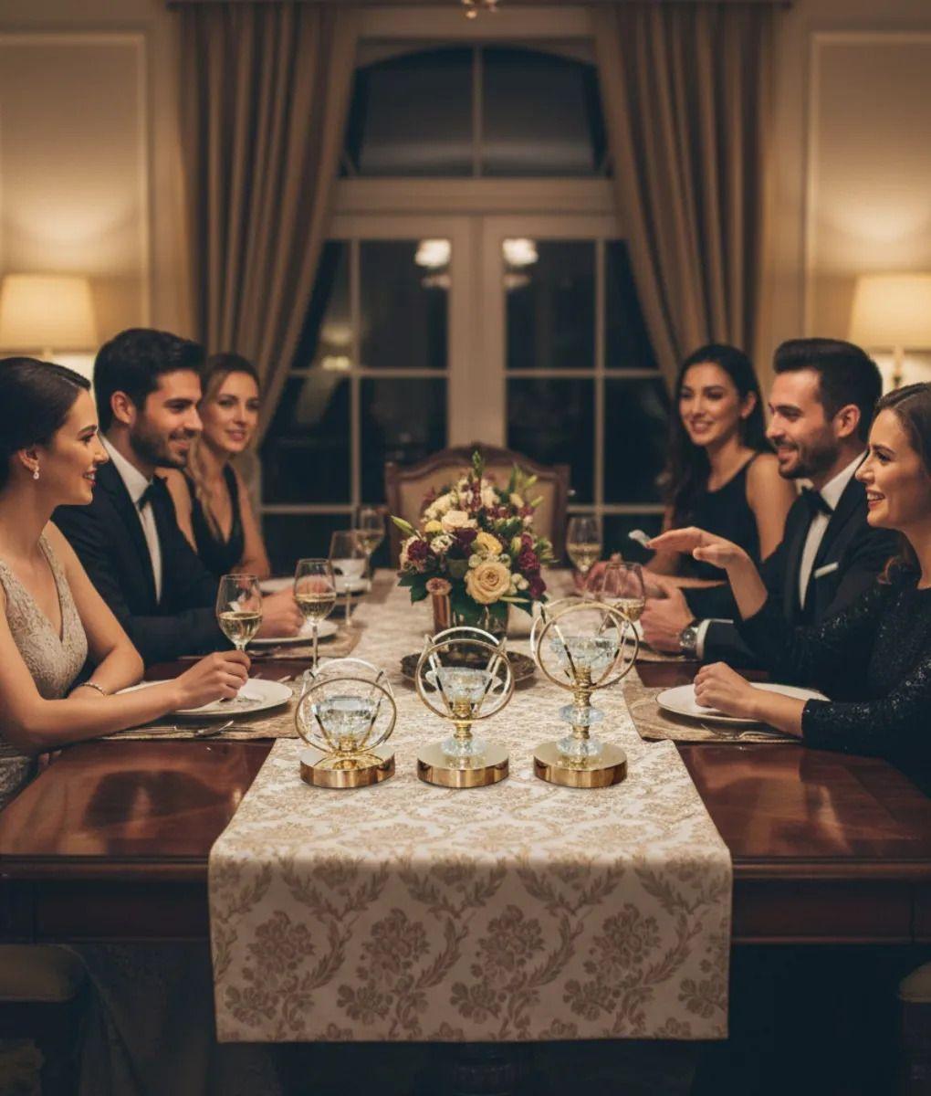 Portavela Decorativo Estilo Orbital Mesa Eventos Jhn-2