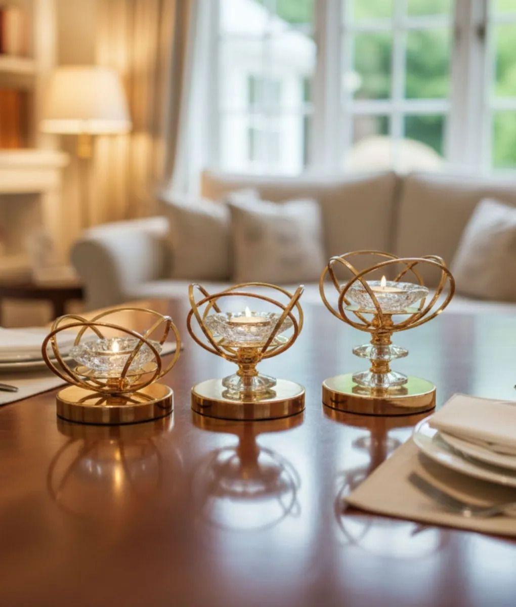 Portavela Decorativo Estilo Orbital Mesa Eventos Jhn-3