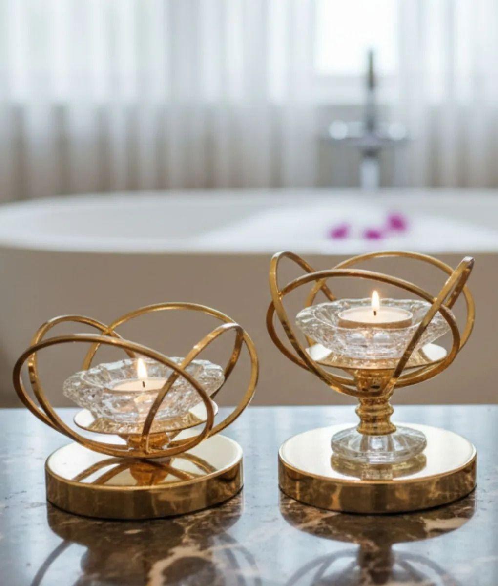 Portavela Decorativo Estilo Orbital Mesa Eventos Jhn-7