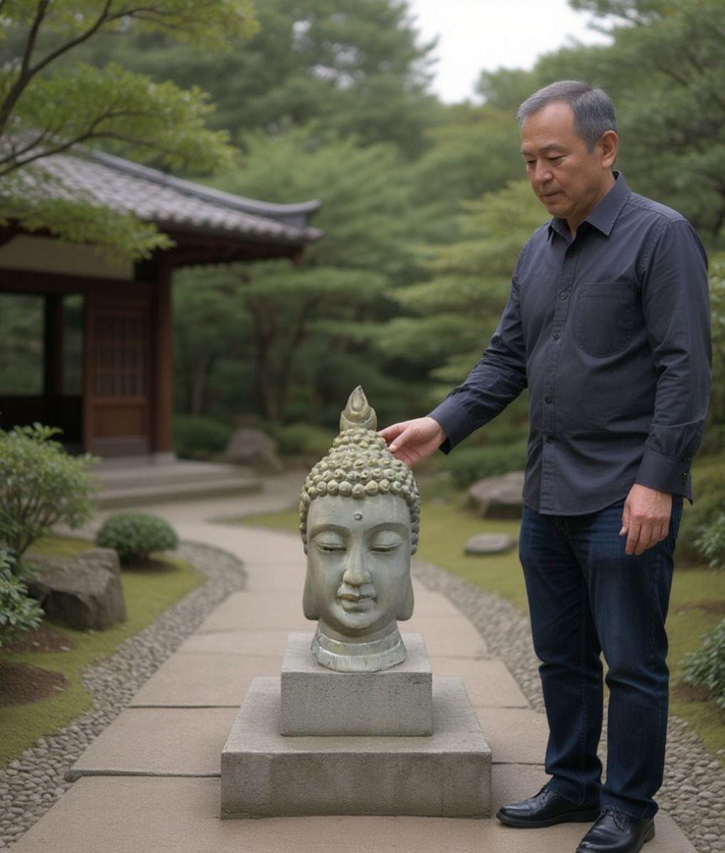 Figura Estatua Decorativa Cabeza Buda Adorno Hogar Jhn-2