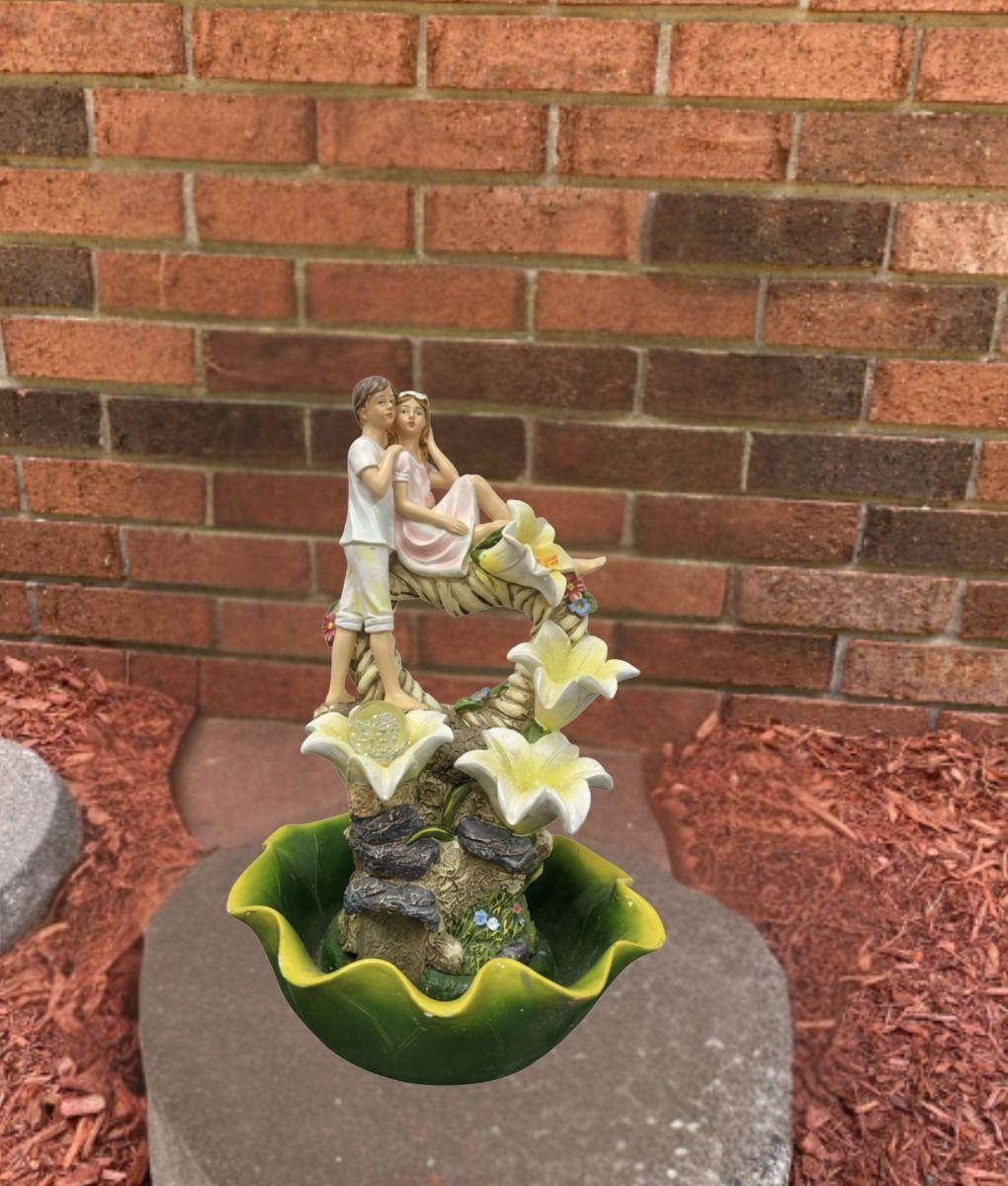 Fuente Agua Decorativa Pareja Romántica Adorno Mesa Jhn-8