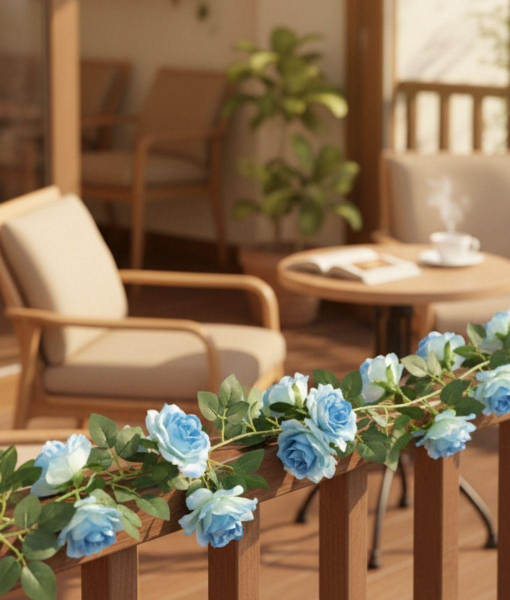 Flores Articiales Rosas Enredadera Elegante Guirnalda Jhn-9