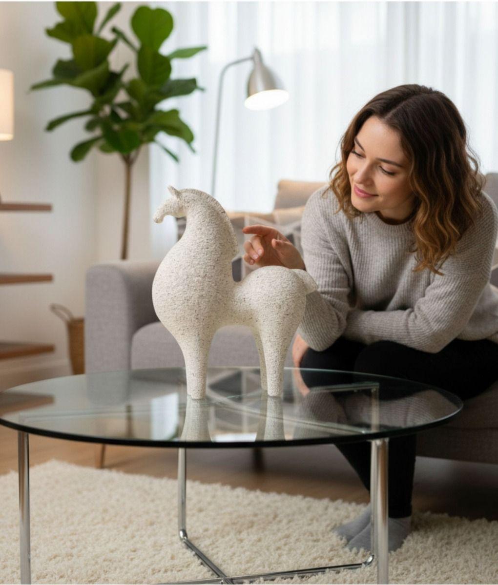 Estatua Decorativa Figura Estilizada Caballo Elegante Jhn-4