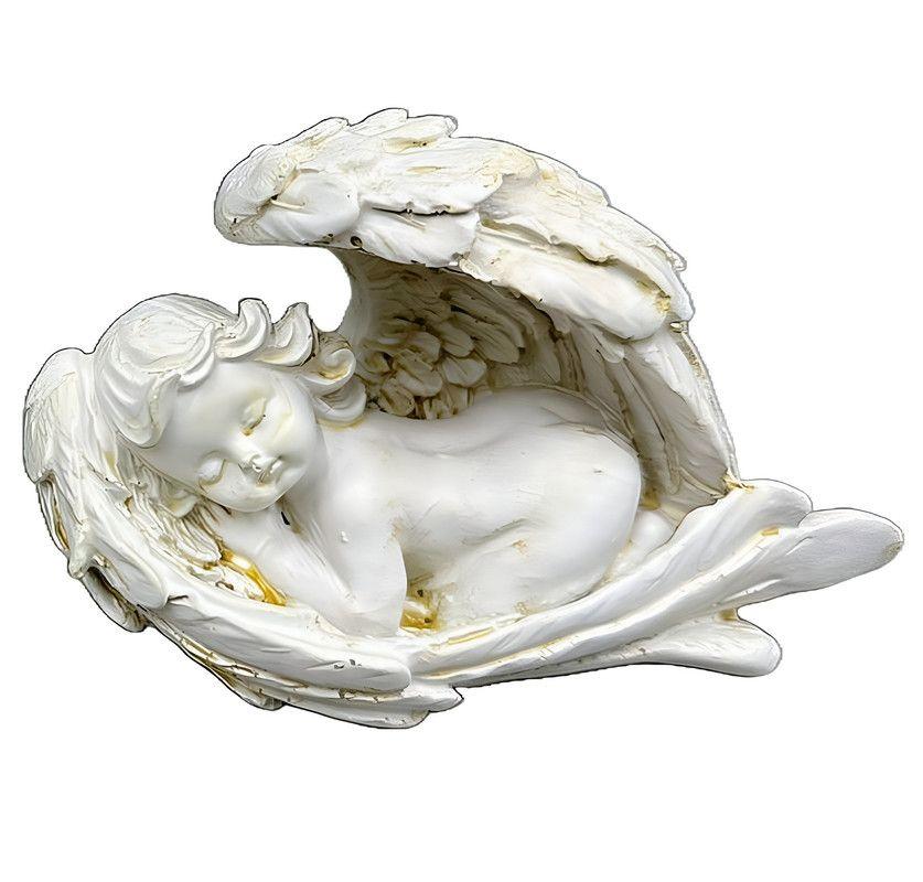 Set 2 Estatuas Angeles Resina Jardin Decoracion Hogar Lau-2
