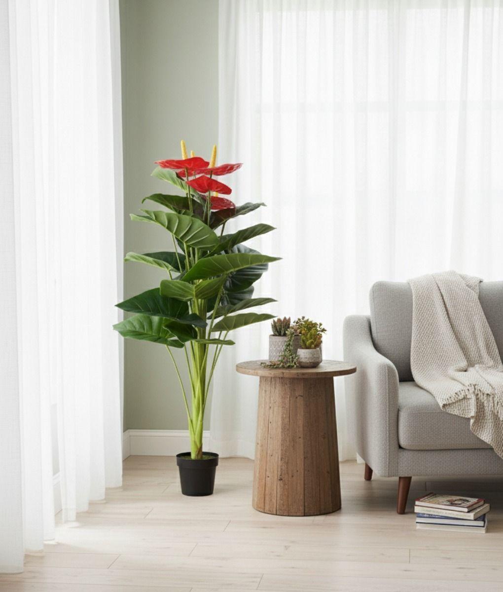 Planta Artificial Anturio Exuberante Adorno Hogar Jhn-5