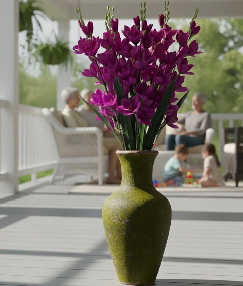 Set 2 Ramo Decorativo Artificial Espigas Florales Adorno Jhn-3