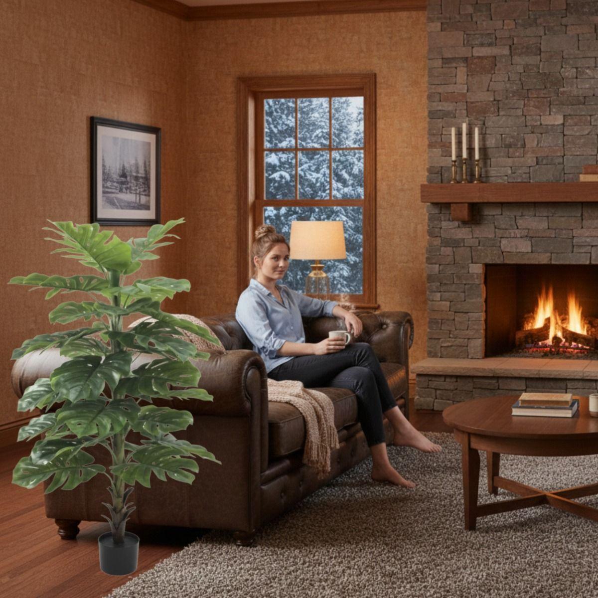 Planta Artifical Decorativa Ornamental Realismo Tropical Jhn-2