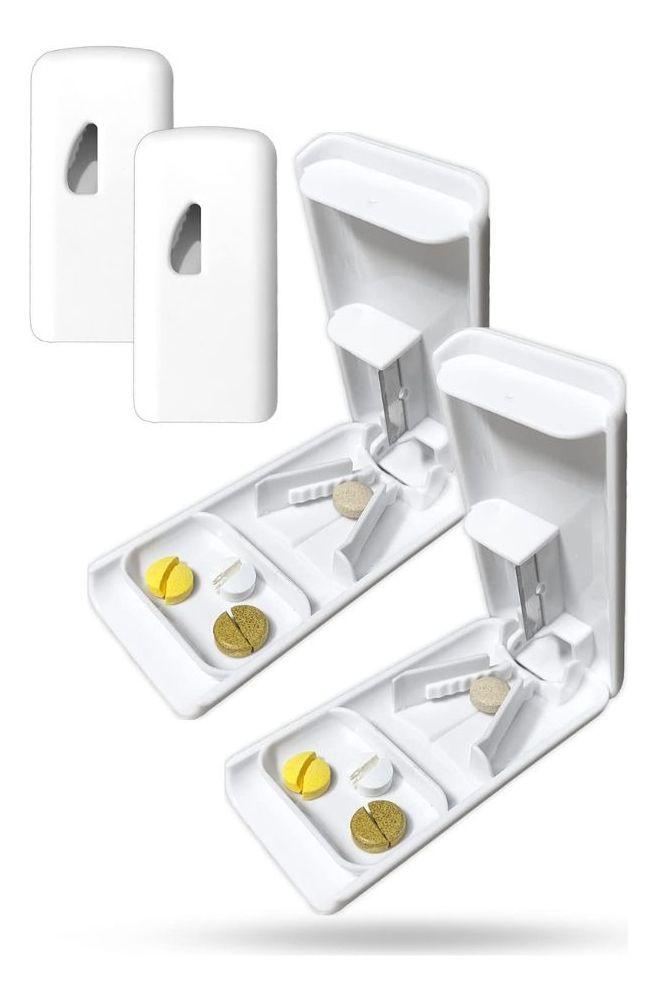 SET 10 PASTILLERO CORTADOR DIVISOR 2 EN 1 PORTATIL LAU-1