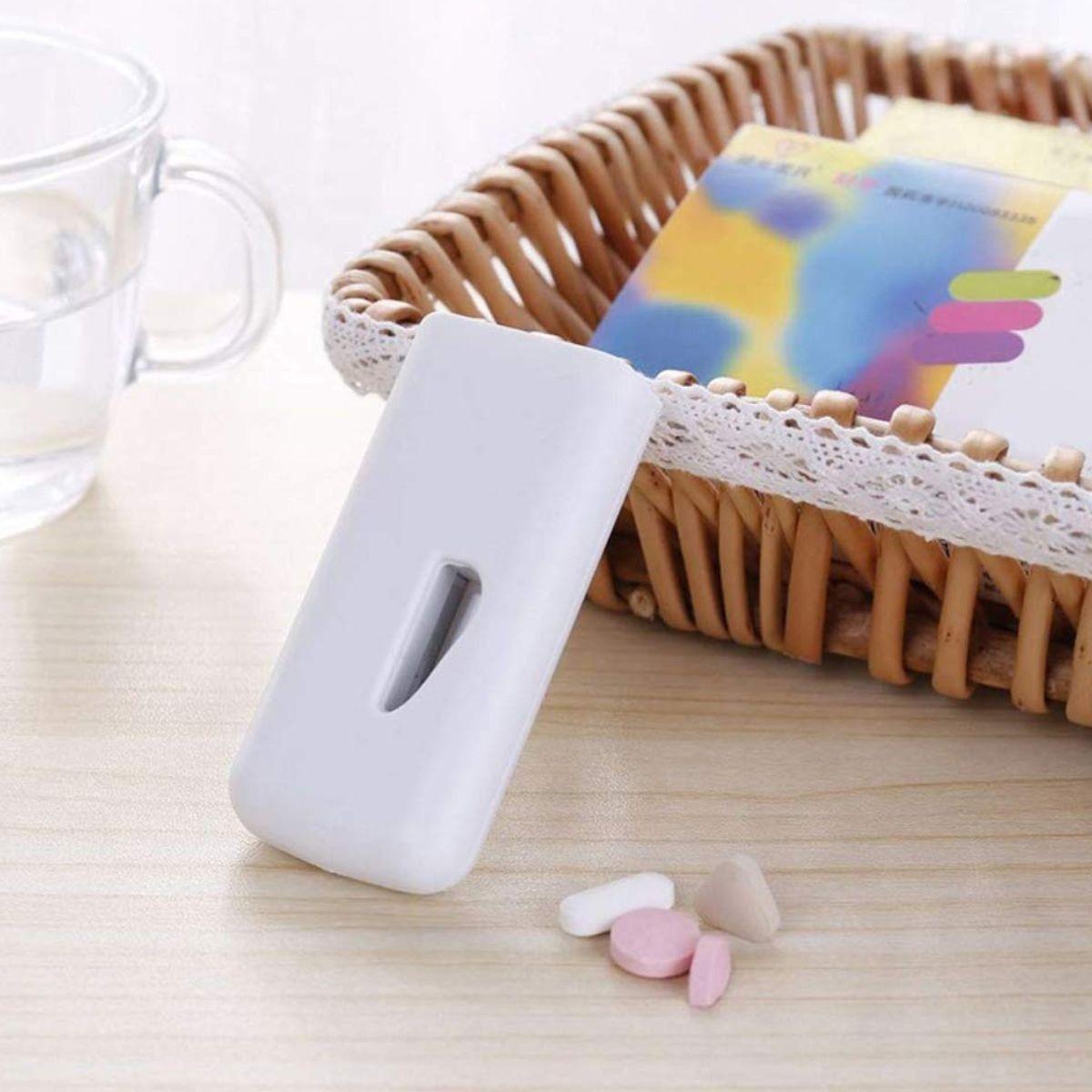 SET 10 PASTILLERO CORTADOR DIVISOR 2 EN 1 PORTATIL LAU-3