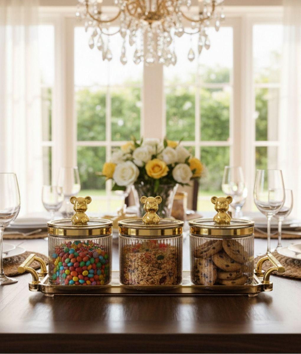 Frasco Decorativo Moderno Juego Adorno Hogar Contenedor Jhn-7